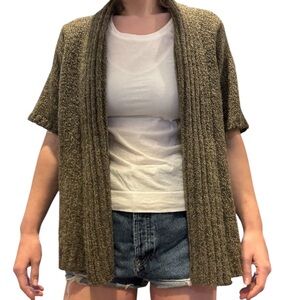 Green Short Sleeve Cardigan